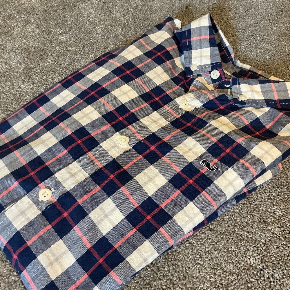 Vineyard Vines Whale Dress Shirt-Boys Large-16